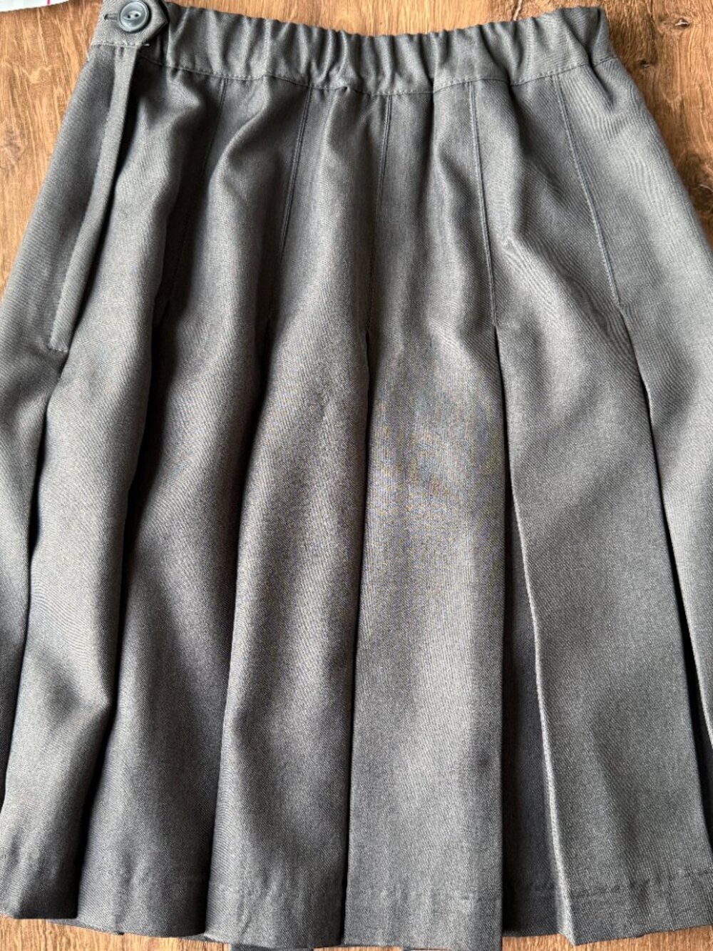 NWT Flynn O’Hara Charcoal Box Pleat Uniform Skirt Girls 10X - Picture 2 of 7